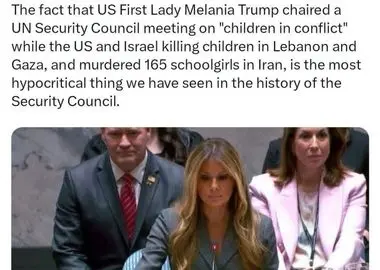 واکنش کاربران به اظهارات ریاکارانه ملانیا ترامپ در نشست شورای امنیت