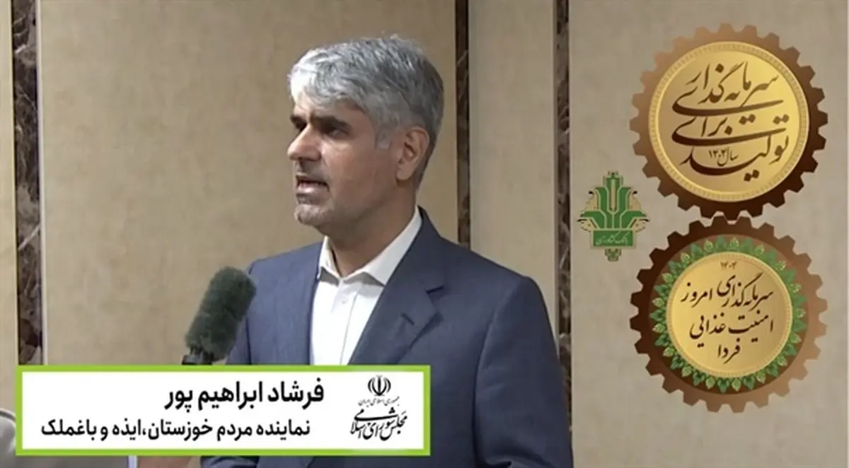 نماینده مجلس: تقویت بنیه مالی بانک کشاورزی سرمایه‌گذاری مستقیم در خودکفایی غذایی کشور است