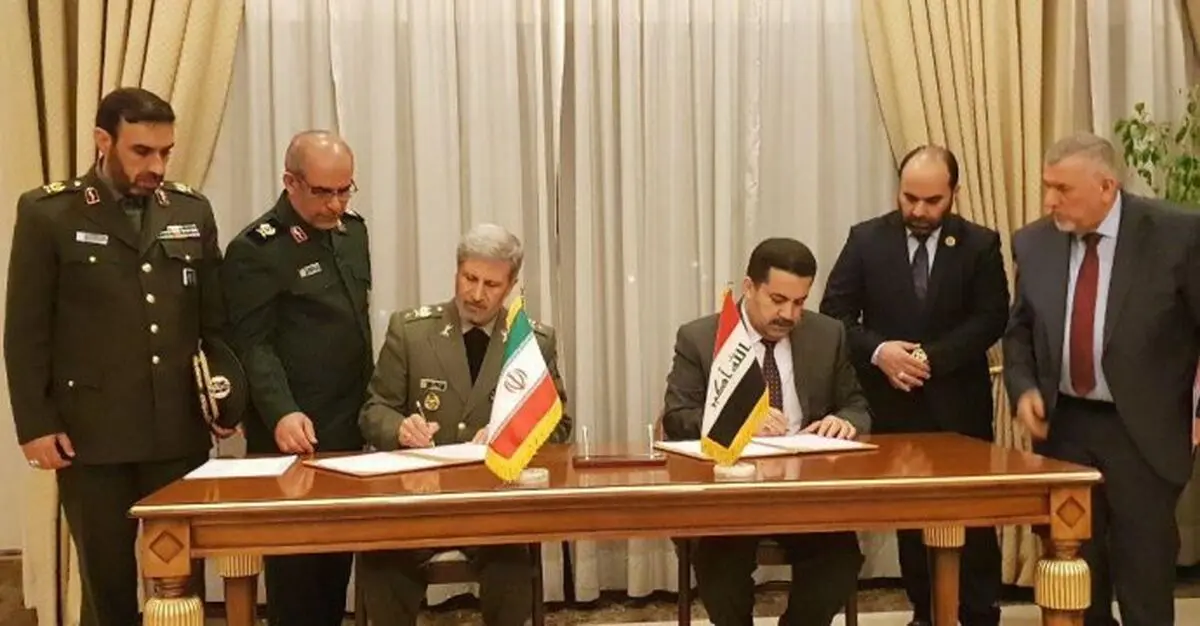 وزیران دفاع و ‌صنایع و معادن ایران و عراق ‌یادداشت تفاهم همکاری صنعتی امضا کردند