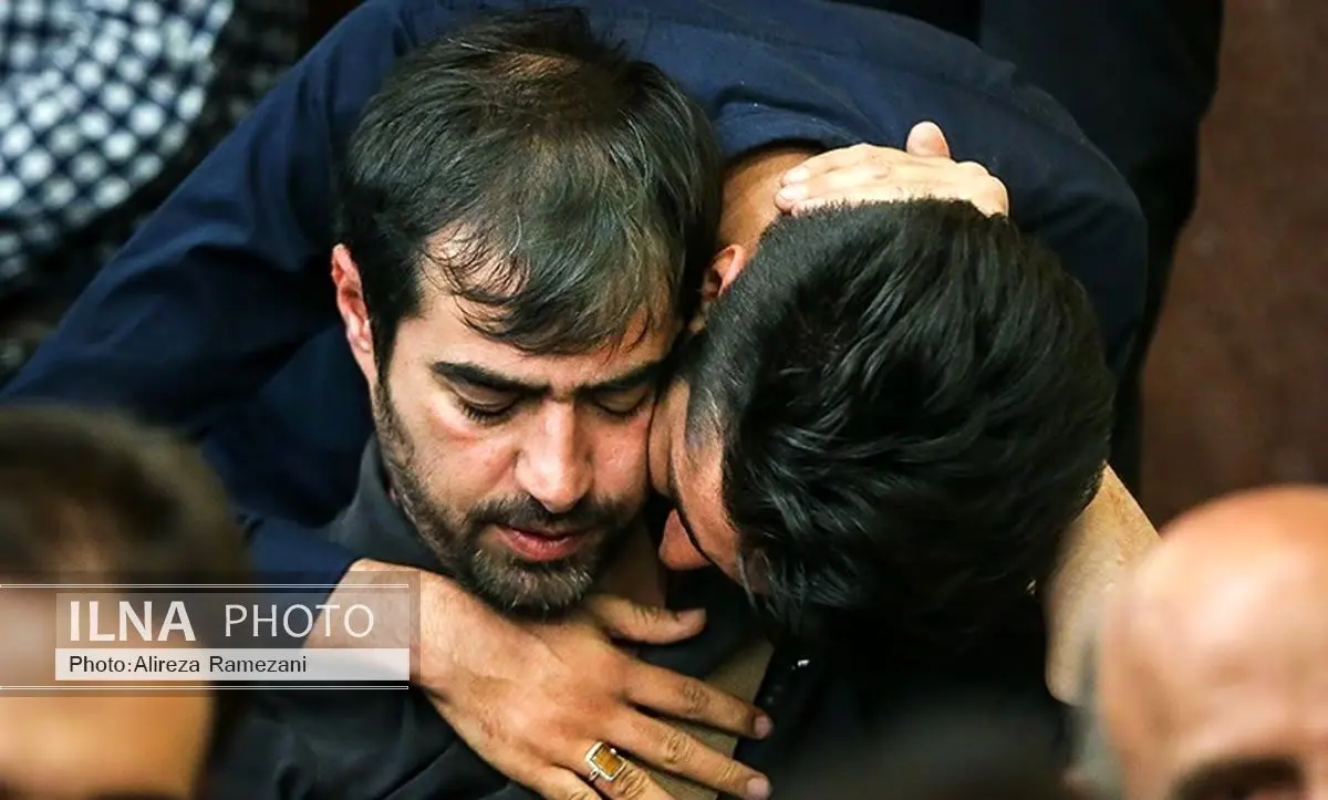 شهاب حسینی در مراسم ختم همسر شهید بابایی+عکس