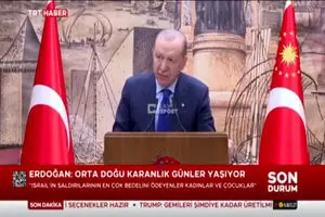اردوغان: اگر جنگ طول بکشد ممکن است ترکیه وارد جنگ علیه اسرائیل شود + فیلم