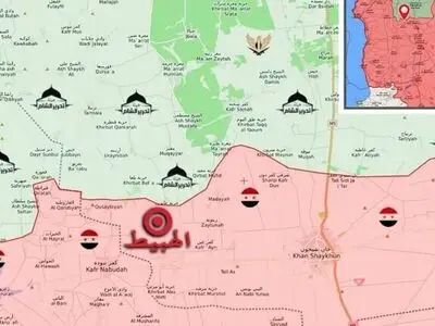 بازدید «بشار اسد» از خطوط مقدم شهر «الهبیط» در حومه «ادلب»

