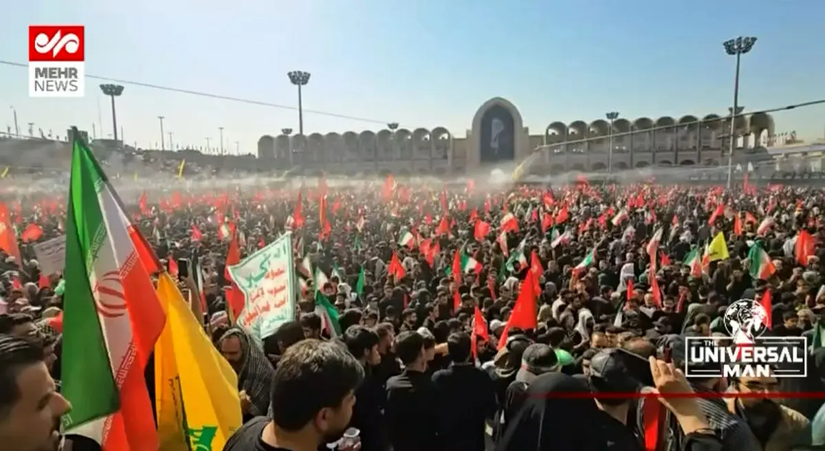تصاویر زنده مهر از مصلی امام خمینی(ره) و قرائت قران بر پیکر مطهر رهبر شهید انقلاب و خانواده ایشان + فیلم