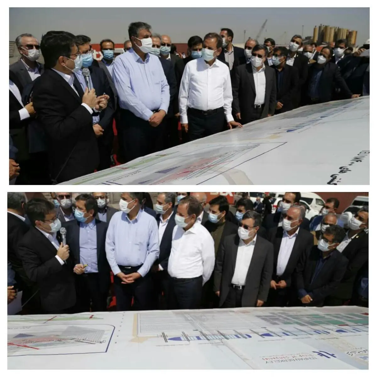 بازدید معاون رئیس‌جمهور از اجرای فاز سوم طرح توسعه مجتمع بندری شهید رجایی