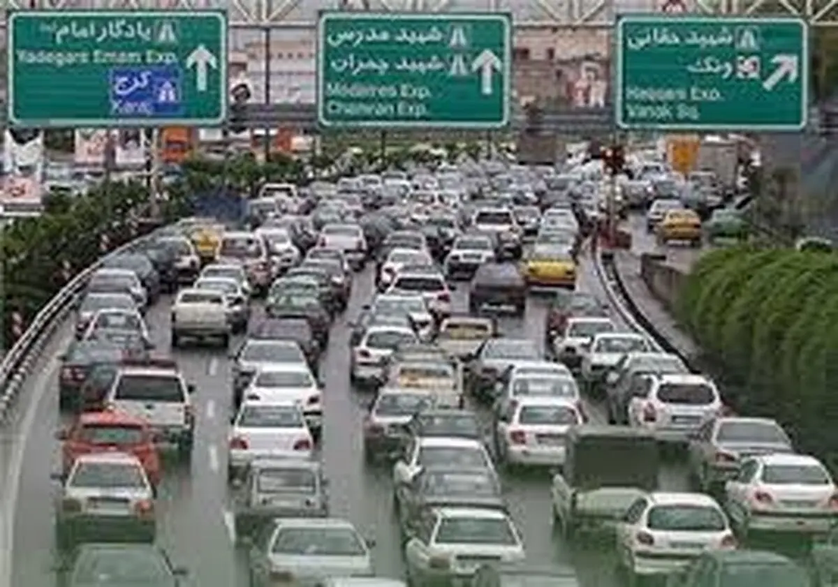 ترافیک سنگین در آزادراه قزوین-کرج