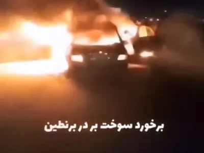 لحظه تصادف هولناک یک خودروی سوخت‌کش + فیلم