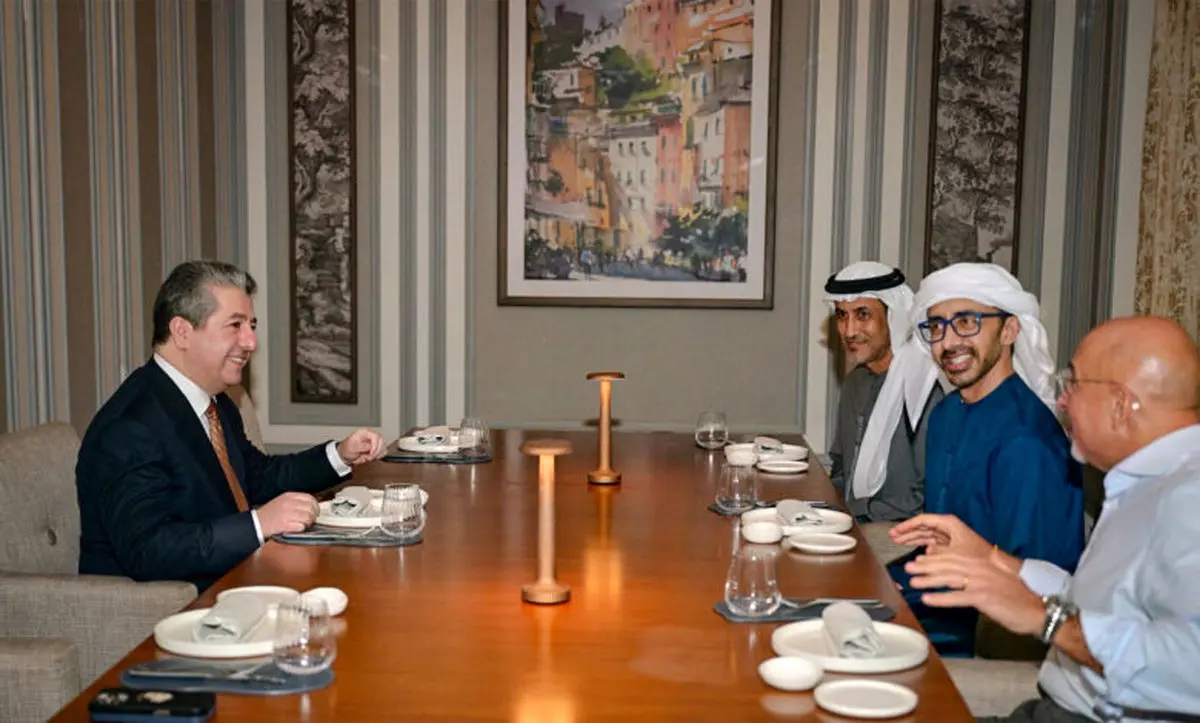نخست‌وزیر اقلیم کردستان با وزیرخارجه امارات دیدار کرد