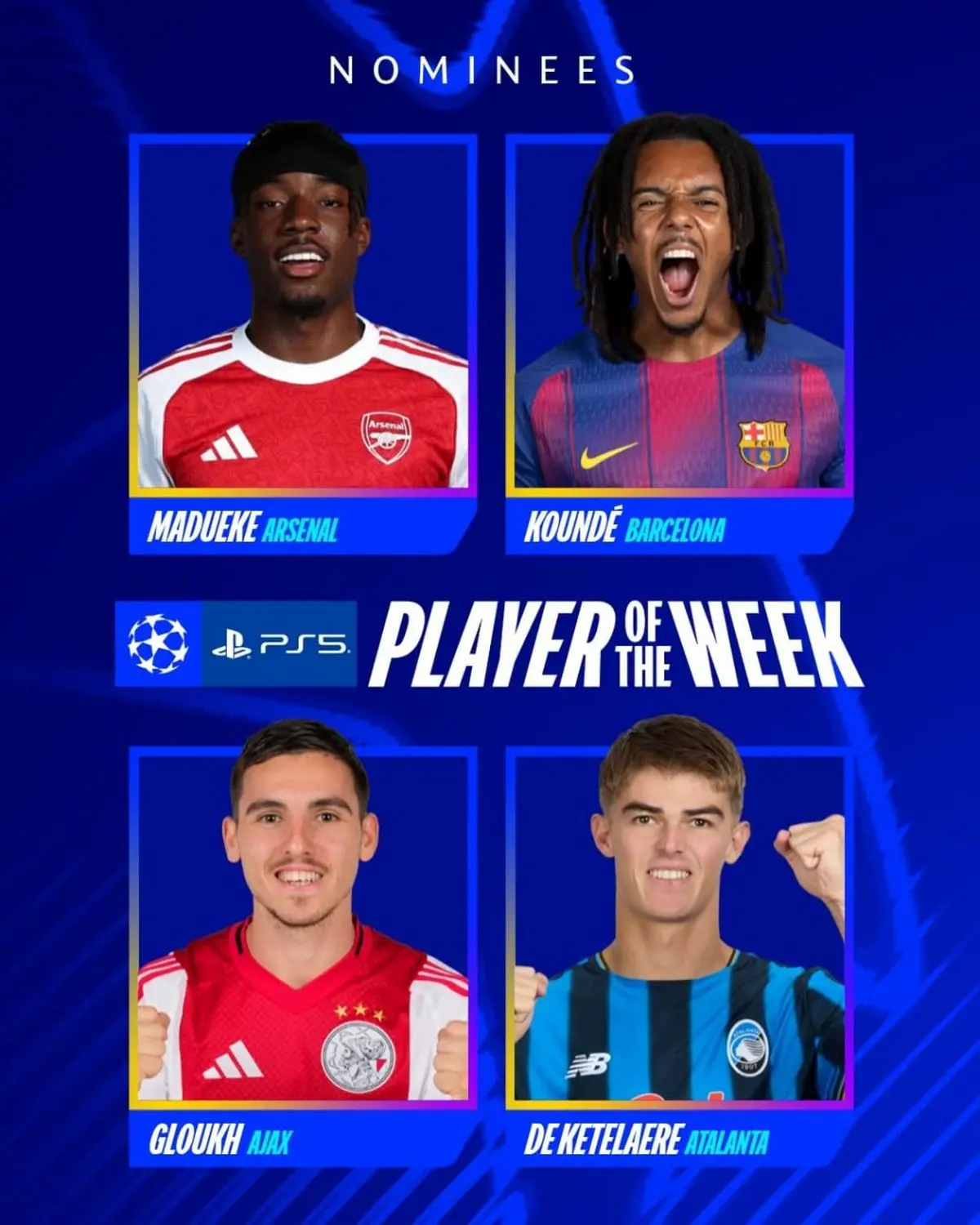 نامزدهای بهترین بازیکن هفته ششم لیگ قهرمانان اروپا (عکس)