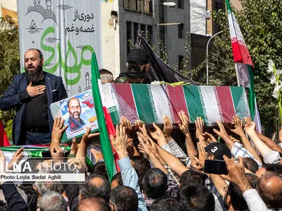 مراسم تشییع پیکر شهید مدافع امنیت در تهران