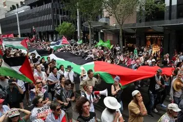 حضور ده‌ها هزار نفر در راهپیمایی حامیان فلسطین در سیدنی