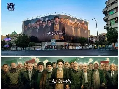 رونمایی از دیوارنگاره جدید میدان انقلاب