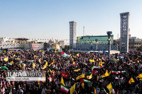 محکومیت ترور سید حسن نصرالله و قدردانی از عملیات وعده صادق ۲ در میدان امام حسین(ع)۲