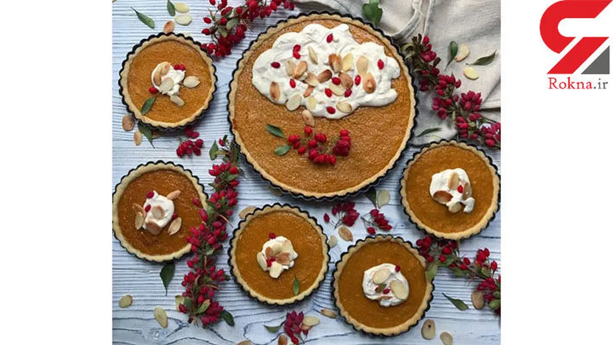 پای کدو حلوایی دسری پاییزی+دستور تهیه
