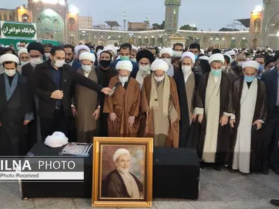 پیکر آیت الله یزدی تشییع شد + گزارش تصویری