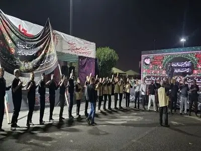 برپایی آئین‌های سوگواری رهبر شهید و شاه‌حسین‌گویان در موکب جنت‌الحسین(ع)