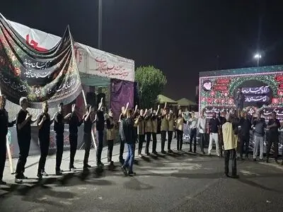 برپایی آئین‌های سوگواری رهبر شهید و شاه‌حسین‌گویان در موکب جنت‌الحسین(ع)