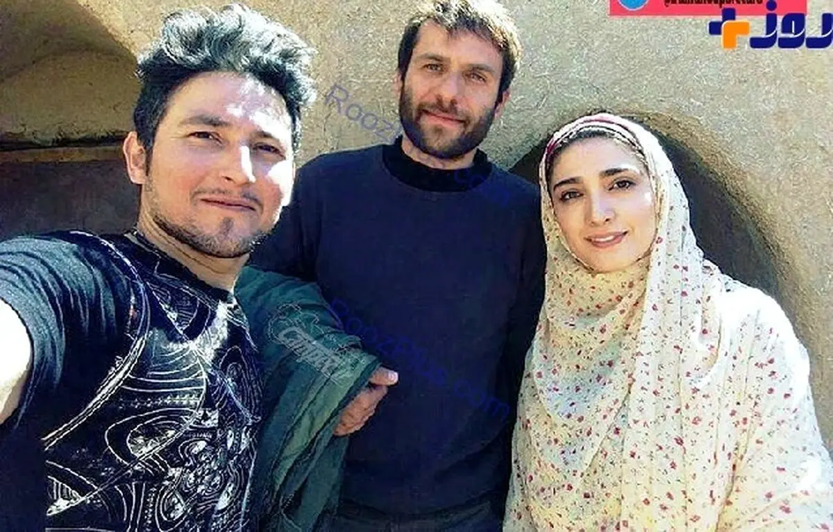 مینا ساداتی با تیپ متفاوت در کنار بابک حمیدیان