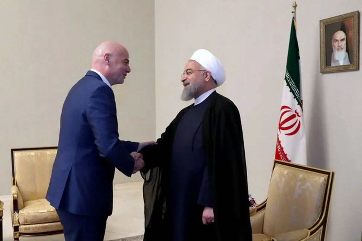 رییس فدراسیون بین‌المللی فوتبال به دیدار روحانی رفت