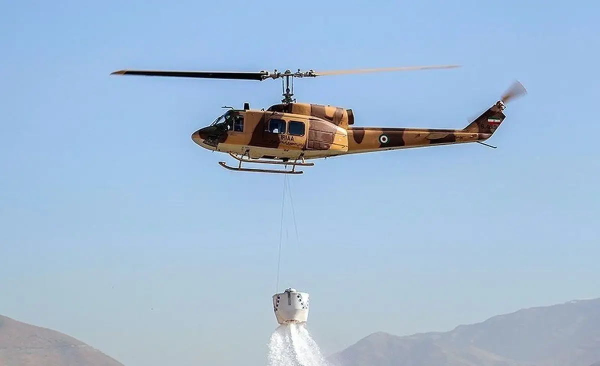 حضور بالگردهای ارتش در مهار آتش‌سوزی جنگل‌ الیت