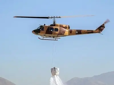 حضور بالگردهای ارتش در مهار آتش‌سوزی جنگل‌ الیت