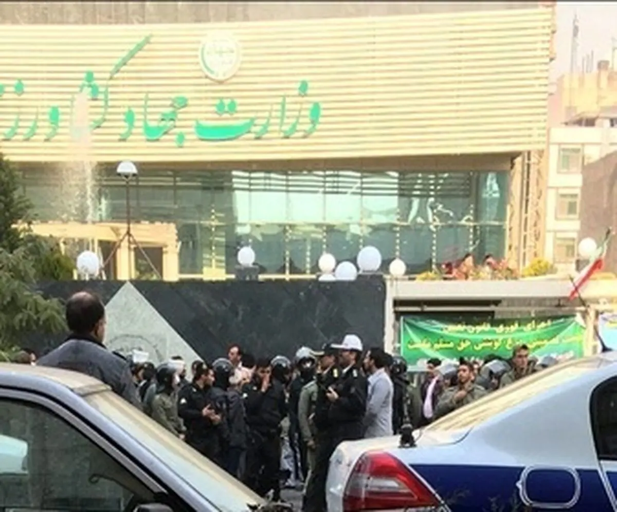 حضور معاون امور دام وزارت جهاد کشاورزی در جمع مرغداران معترض + فیلم
