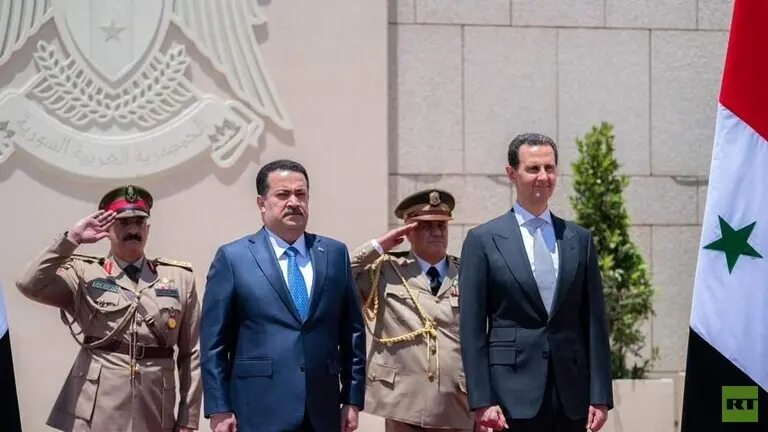دیدار بشار اسد با نخست‌وزیر عراق در کاخ ریاست جمهوری سوریه