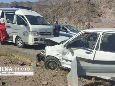 یک کشته و ۶ مجروح بر اثر برخورد ۲ دستگاه سواری در قزوین