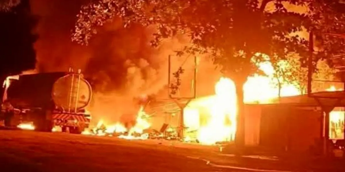 مرگ راننده ۴۴ساله در حریق تانکر سوخت