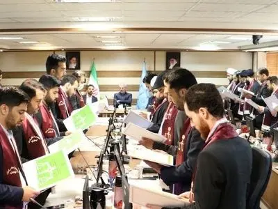 مراسم تحلیف ۳۵ نفر از فارغ التحصیلان دوره‌های کارآموزی قضایی برگزار شد