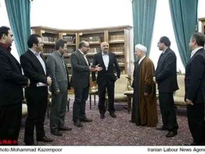 دیدار معاون، مدیران و مسؤولان ارشد معاونت رفاه وزارت کار و تأمین اجتماعی با آیت الله هاشمی رفسنجانی