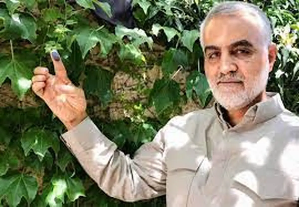 تصویری از آخرین حضور حاج قاسم در انتخابات