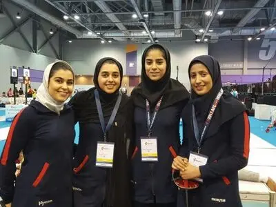 تیم سابر دختران ایران به مقام نهم آسیا رسید