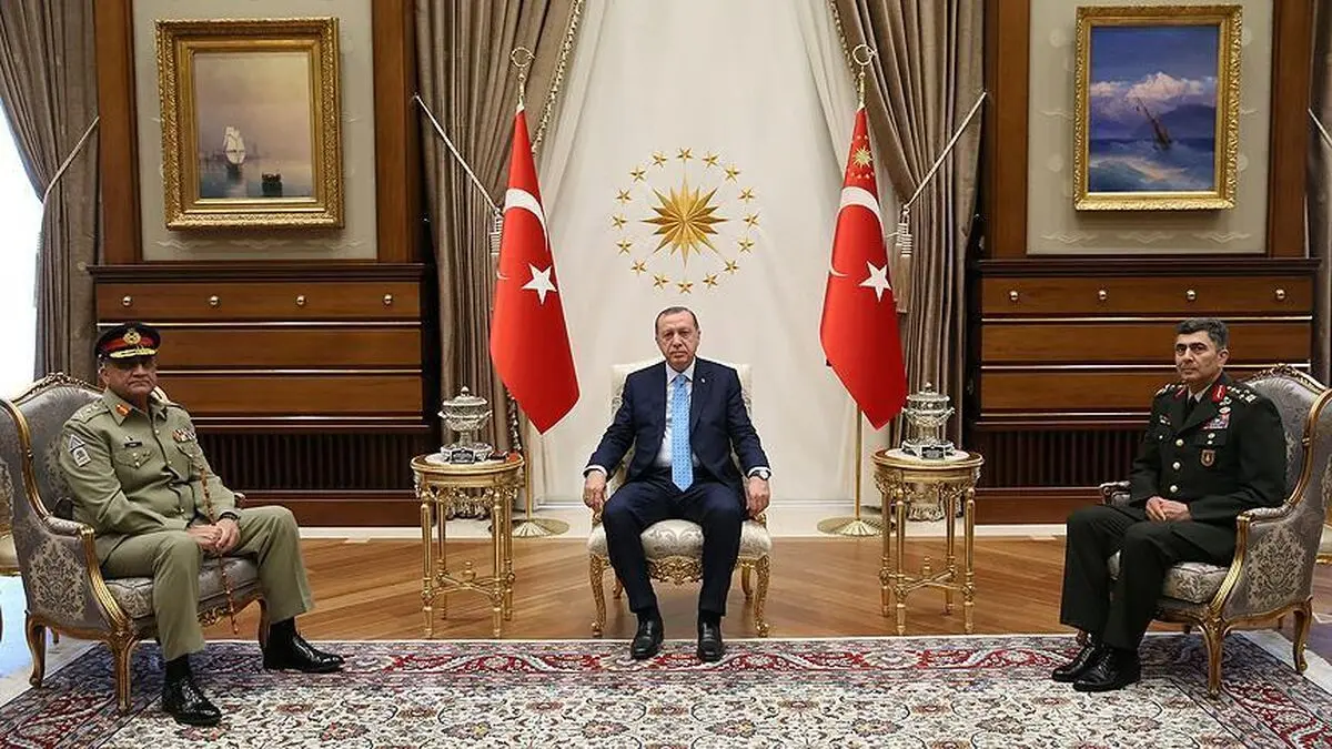 دیدار اردوغان با فرمانده ارتش پاکستان 