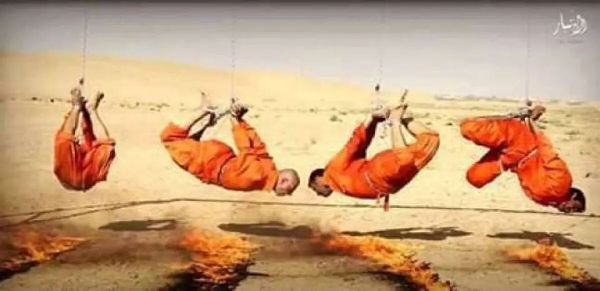 داعش ١٠ نفر از عناصر خود را به جرم ترسو بودن آتش زد
