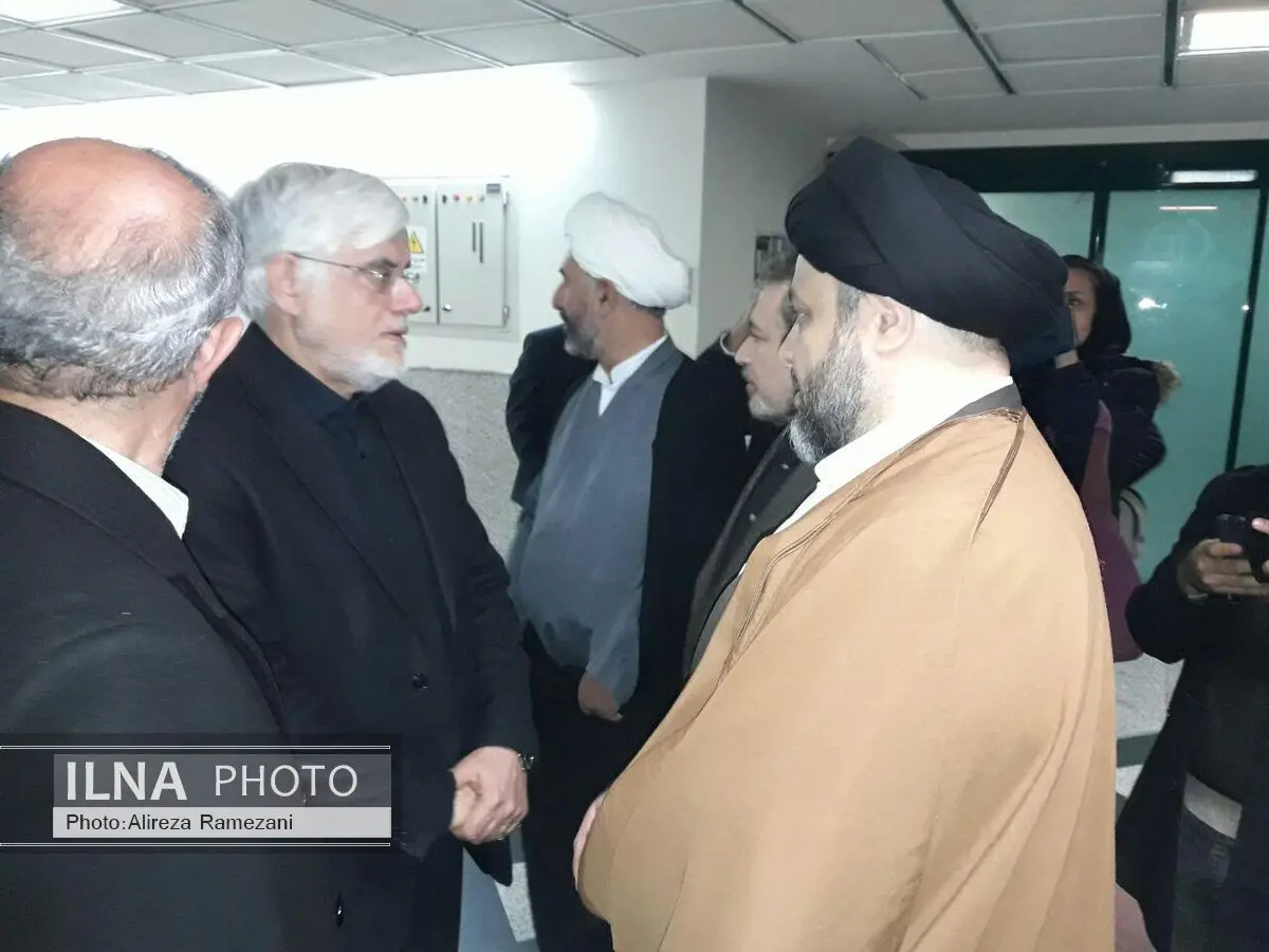 عارف از آیت‌الله موسوی اردبیلی عیادت کرد