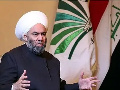 گریه‌های شیخ خالد الملا رئیس جماعت علمای اهل سنت عراق برای شهید سید حسن نصرالله + فیلم