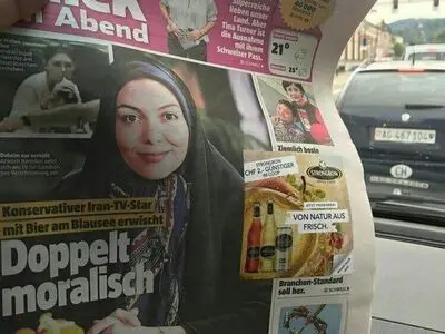 آزاده نامداری تیتر یک پرتیراژترین روزنامه سوئیس/عکس