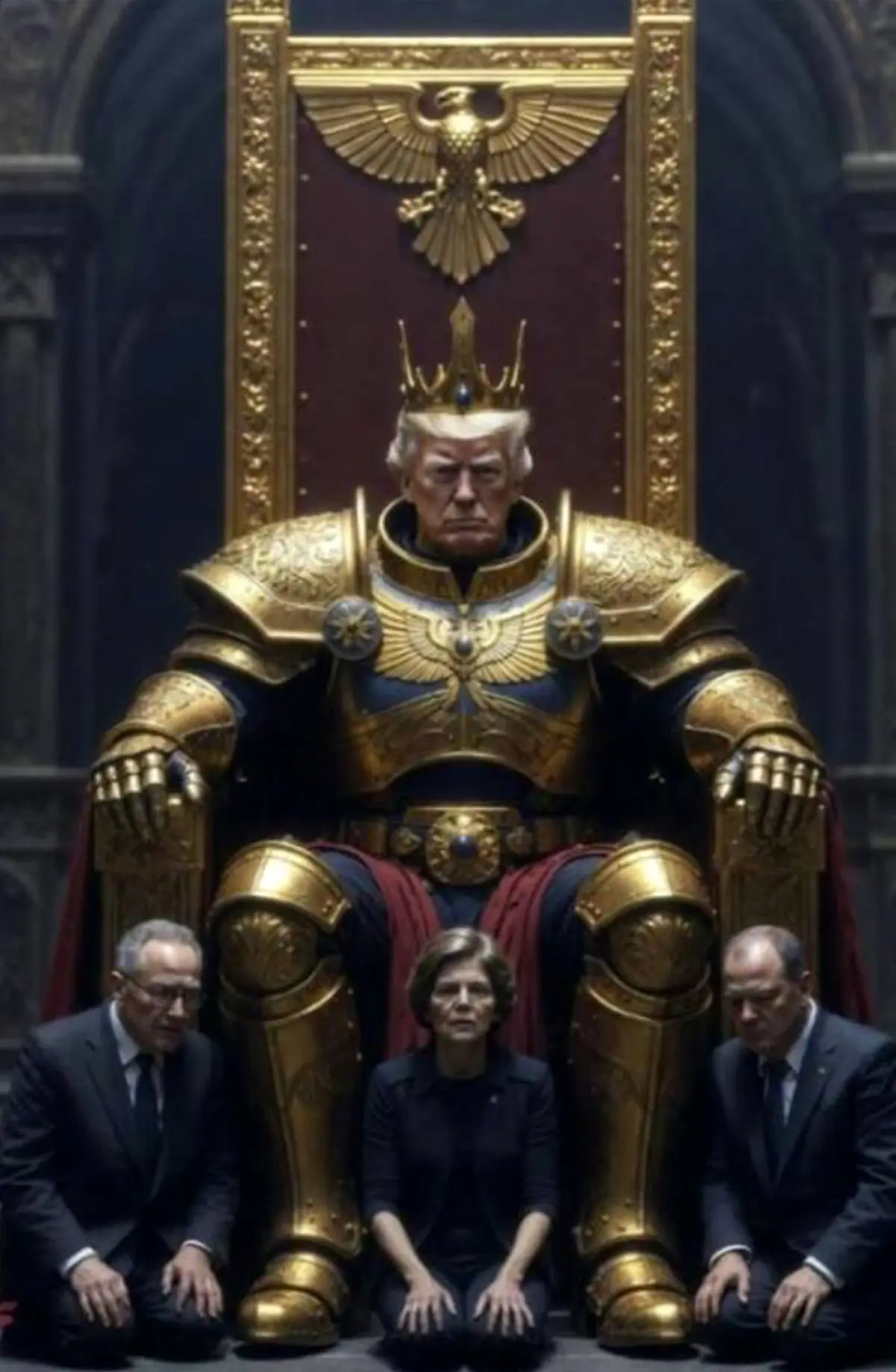 انتشار تصویر جنجالی توسط ترامپ از نشستن بر تخت امپراتوری