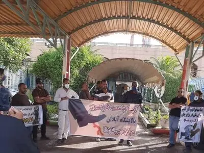 کارگران مقاطعه‌کار پالایشگاه آبادان خواستار برخورداری از قرارداد دائمی شدند 