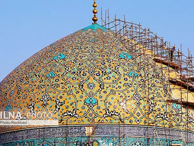 مرمت گنبد مسجد شیخ لطف‌الله متوقف است/ اتمام مرمت گنبد مسجد امام تا یک ماه آینده