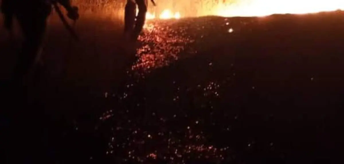 مهار آتش سوزی در منطقه حفاظت شده کرائی شوشتر