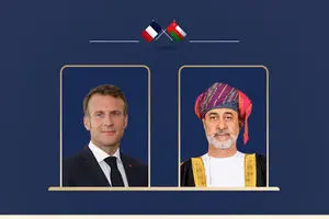 گفت‌وگوی سلطان عمان و رئیس جمهور فرانسه