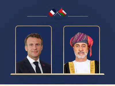 گفت‌وگوی سلطان عمان و رئیس جمهور فرانسه