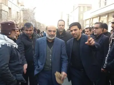 رئیس سازمان صداوسیما در مراسم تشییع پیکر سردار سپهبد سلیمانی حاضر شد