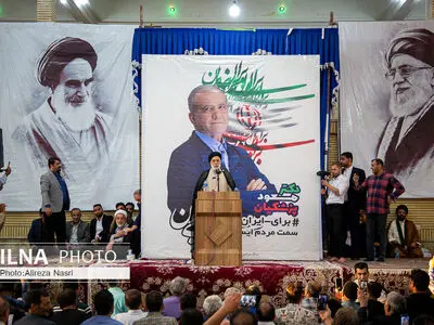 استقبال بی‌نظیر حامیان پزشکیان در قزوین از آیت‌الله سید هادی خامنه‌ای/1