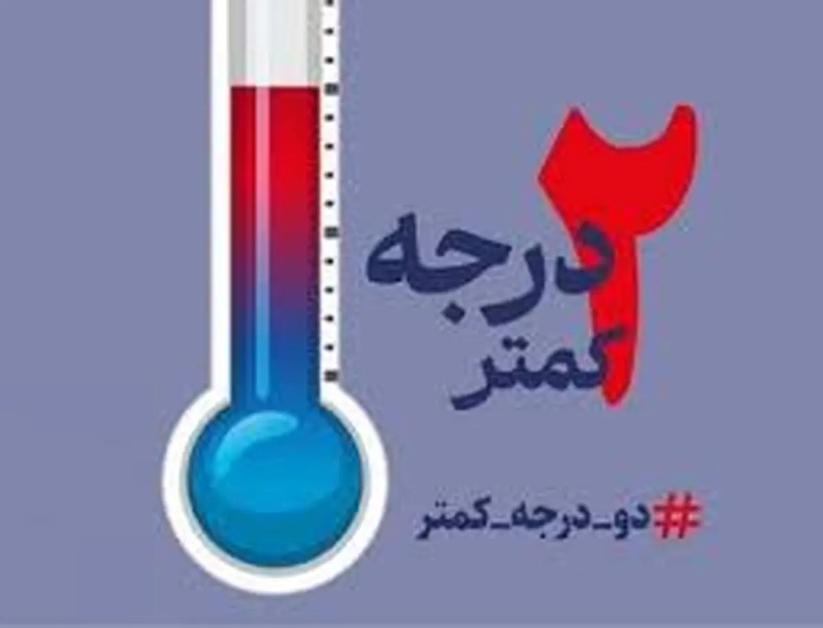 دعوت از مردم برای تداوم مشارکت در پویش دو درجه کمتر


