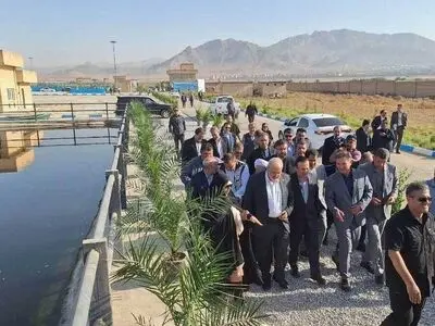 تصفیه خانه فاضلاب شهر آبیک با حضور وزیر نیرو افتتاح شد 