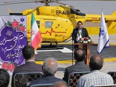افتتاح پد بالگرد اورژانس استان تهران، همزمان با سفر رئیس‌جمهور به جنوب شرق استان