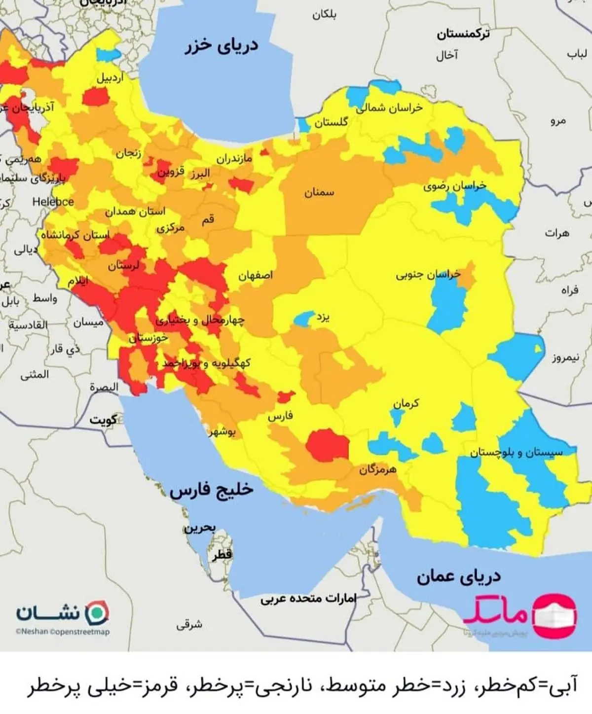 تبریز نارنجی پوش شد / سراب و جلفا در وضعیت قرمز 