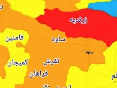 آغاز موج ششم کرونا در استان مرکزی با قرمز شدن شهرستان زرندیه 